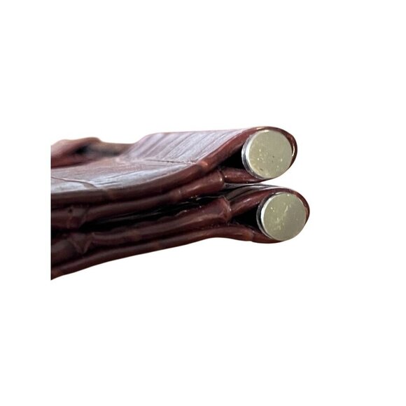 The Limited Vintage Leather Clutch Brown Alligator Y2K Preppy Retro 80s Classic - Picture 5 of 12